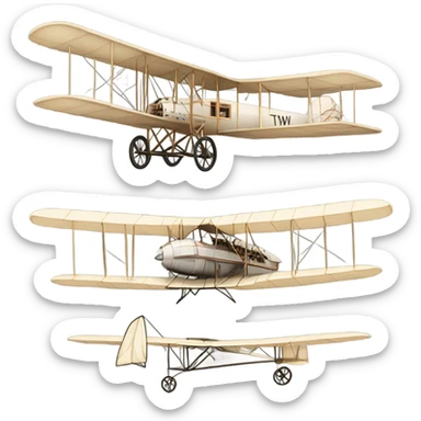 Wright brothers Airplane that says TWM sticker