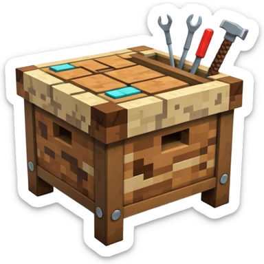 Minecraft crafting table sticker