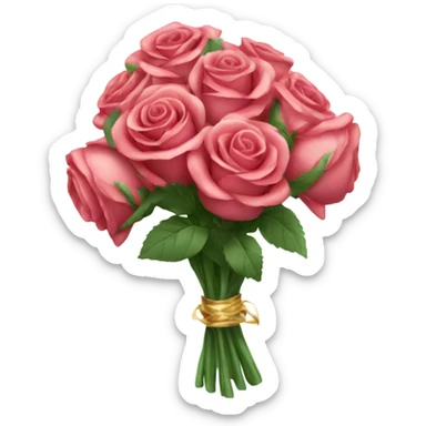 sparkly bouquet of roses  sticker