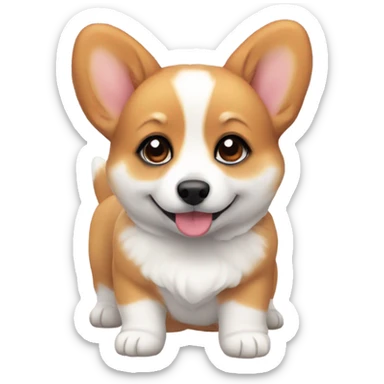 Cute baby Corgi sticker