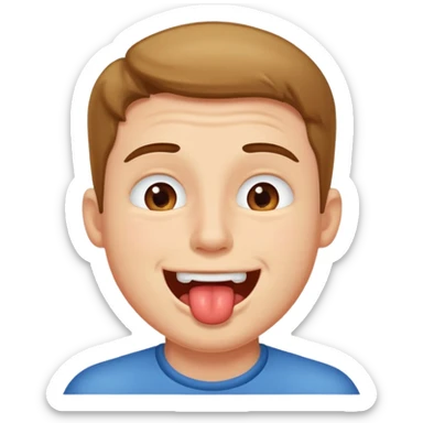 make him drool a lot sticker