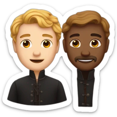 Hamlet and horatio in love sticker