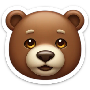 oso con una cereza sticker