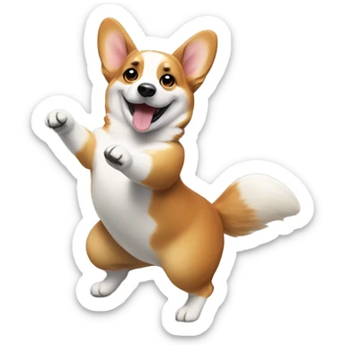 Corgi dancing sticker
