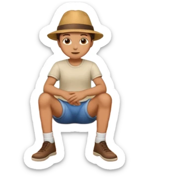 sitting on the roof of a house sticker