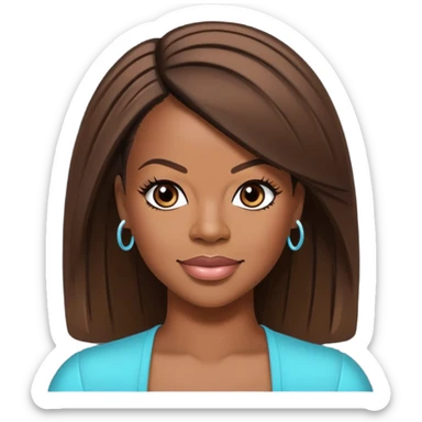 Kandi Burruss with dark brown hair sticker