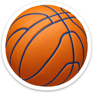 blue basketball ball sticker