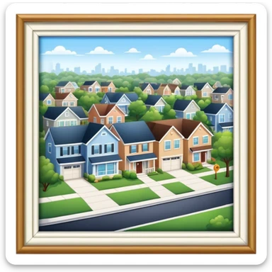 Suburban neighborhood sticker