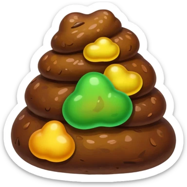 Caca énorme multicolore sticker