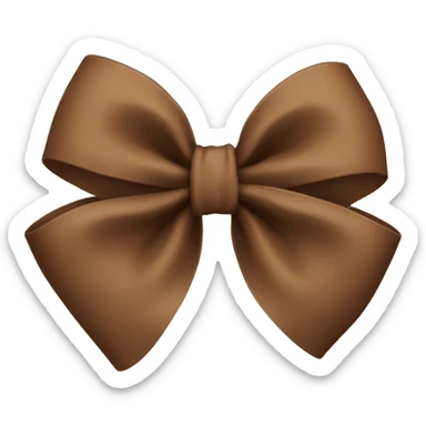 Brown bow sticker