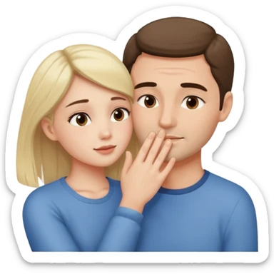 Girl touching his face with both hand, and smoothly rubbing the face sticker