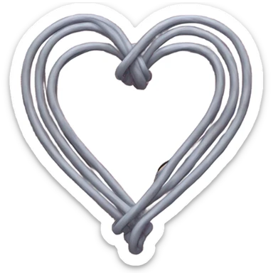 heart with hardwire around it sticker