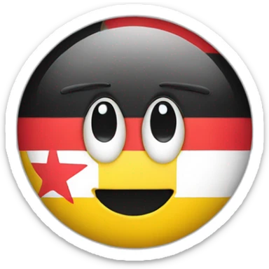 Yellow emoji covered with the Syrian flag  sticker