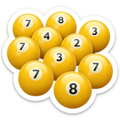 7 numbered billiard ball  sticker