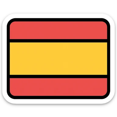 flag of Spain, bright colors, no coat of arms, simple geometry, icon sticker
