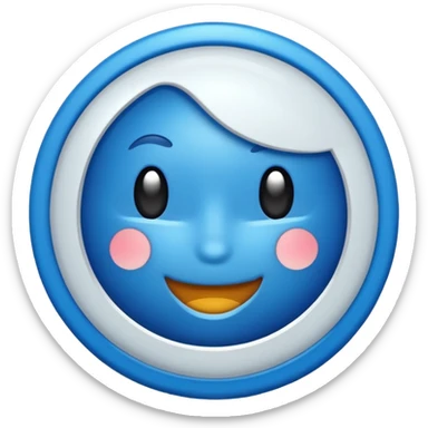 Verificación azul con un chulito blanco  que el emoji sea redondo y sin cara sticker
