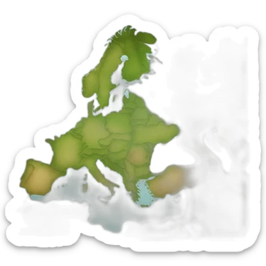 carte de l'europe sans la Turquie sticker