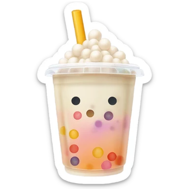 Bubble tea sticker