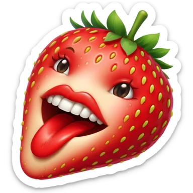 strawberry 🍓 and red kiss 💋  sticker
