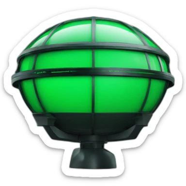 radar display green black sticker