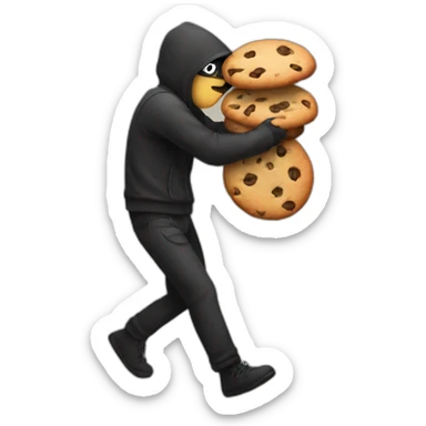 A thief stealing cookies sticker