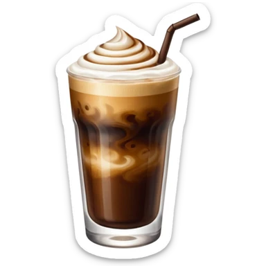 Cold coffee with foam  sticker