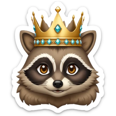 racoon queen sticker