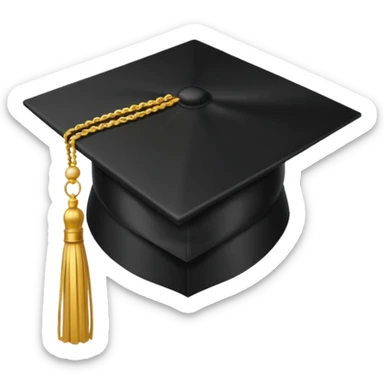 university grad hat  sticker