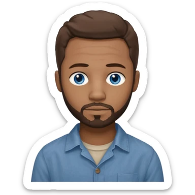  Edwin Epps from 12 Years of Slave with blue eyes, brown hair and short beard, light skin, light brown outfit sticker