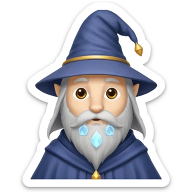 a wizard wolf sticker