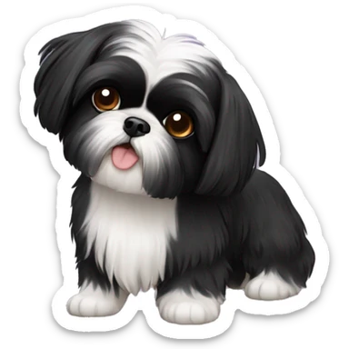 black shih tzu sticker