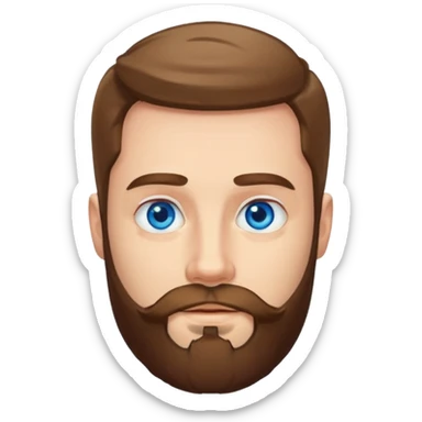 Man met een baard en felle blauwe ogen sticker