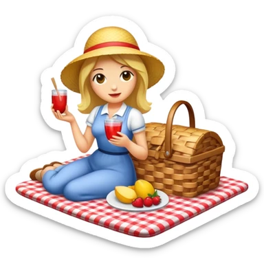 Picnic womans sticker