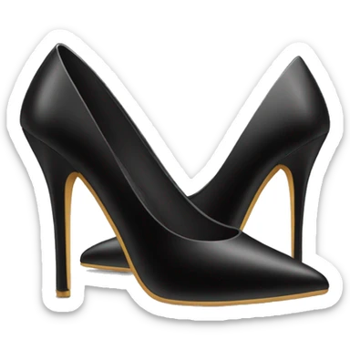 Black stiletto pointy heel sticker