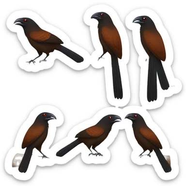 Greater coucal sticker