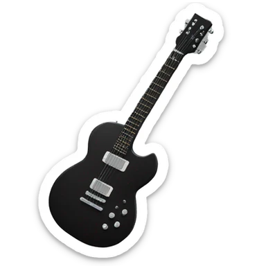 eletric black guitar sticker