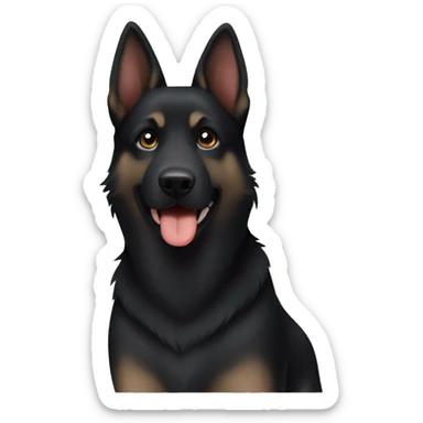 Black German Shepard husky mix  sticker