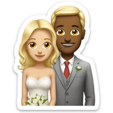 Husband and blonde wife Brazilian  sticker