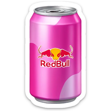 pink redbull can sticker