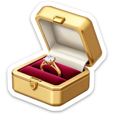 Engagement ring box sticker