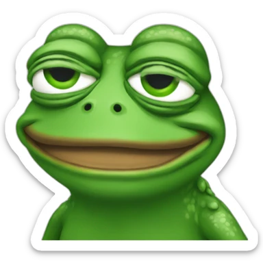 Pepe frog from Russia sticker