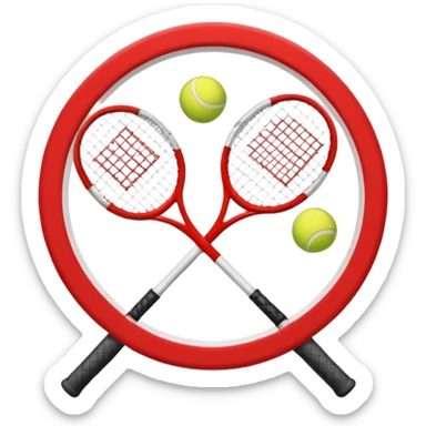 traffic sign style emoji indicating no tennis playing allowed sticker