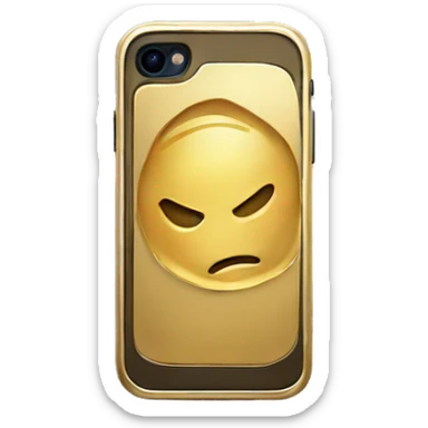 Gold iphone 14 sticker