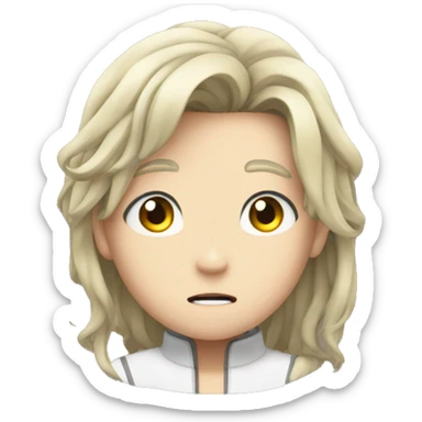 Anime character shock sticker