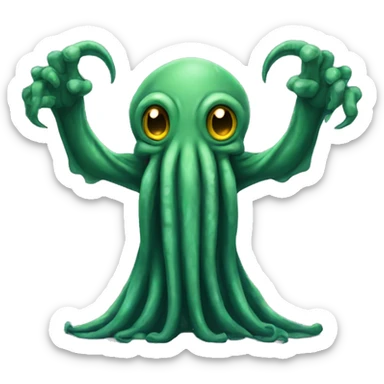 Cthulhu posing T-pose sticker