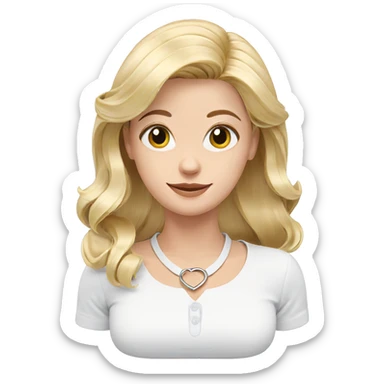 smiling girl with blonde hair sticker