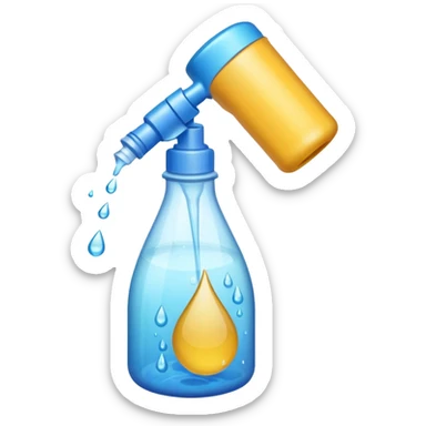 Spray bottle pouring out liquid  sticker