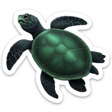 Black sea turtle  sticker