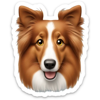 A red-haired Sheltie dog sticker