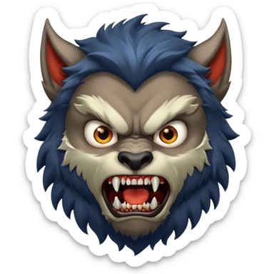 When boy becomes werewolf. sticker